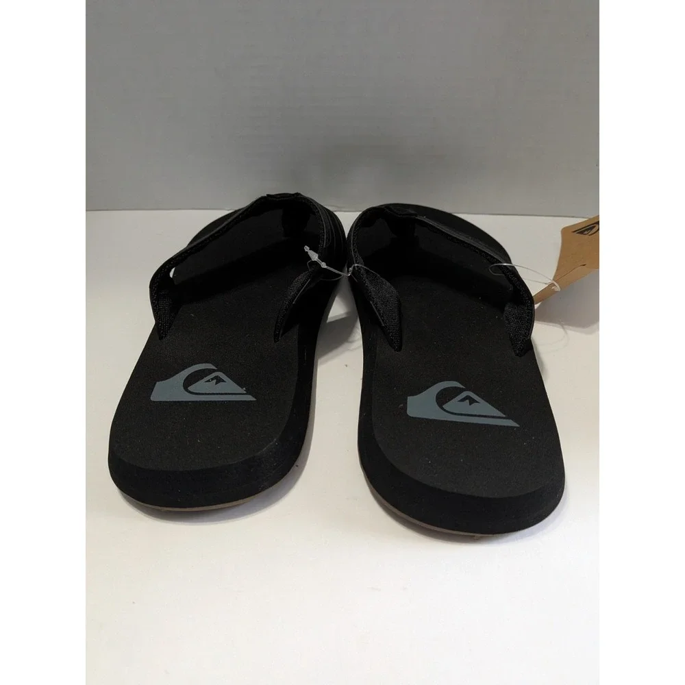 Quiksilver Monkey Wrench Mens Sandals Black Flip Flops AQYL100048 Size 6 NEW